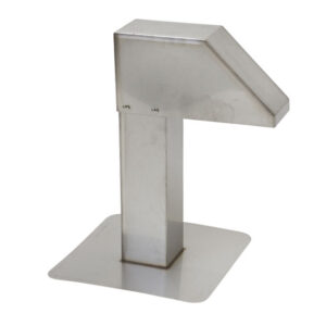 RVS DAKDOORVOER 125X125MM - 1 UITGANG