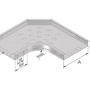 KABELBAAN BOCHT 60X150MM - 90°