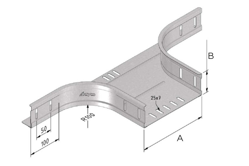 KABELBAAN AFTAKSTUK 60X300MM