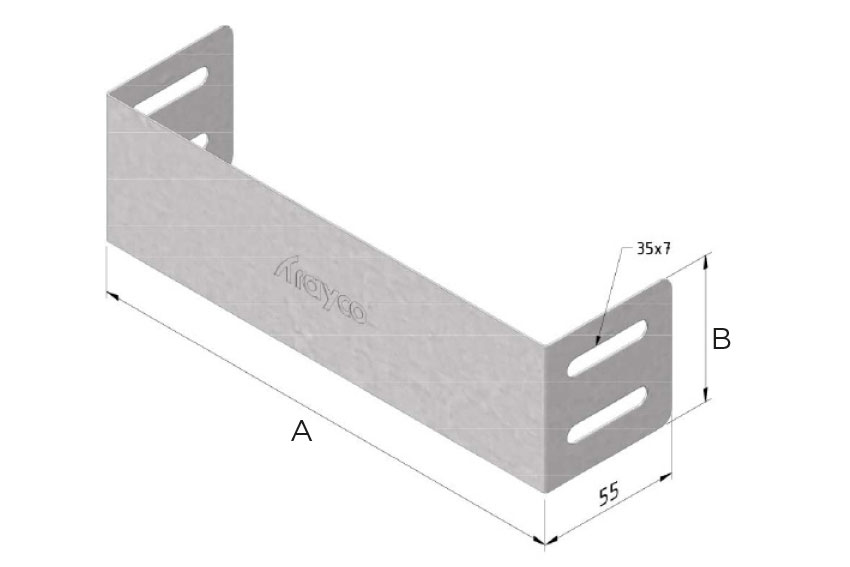 KABELBAAN EINDSTUK 60X150MM
