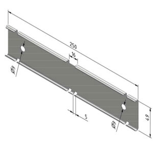 DRAADGOOT KOPPELPLAAT CLIPS 60MM