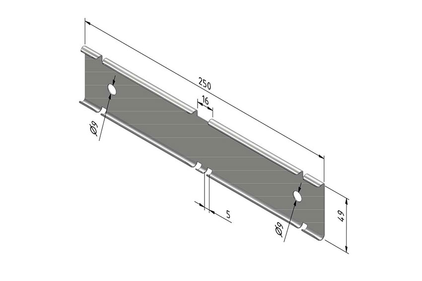 DRAADGOOT KOPPELPLAAT CLIPS 60MM